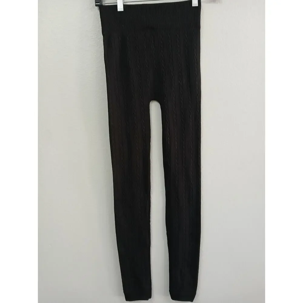 Candy Rain seamless cable knit leggings, small/medium